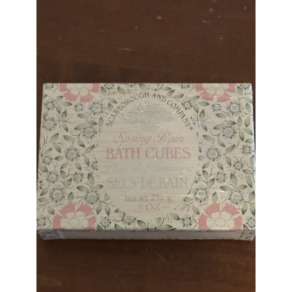 Vtg Scarborough And Company Spring Rain Bath Cubes Set Of 6 Pieces New Old Stock - Picture 3 of 3